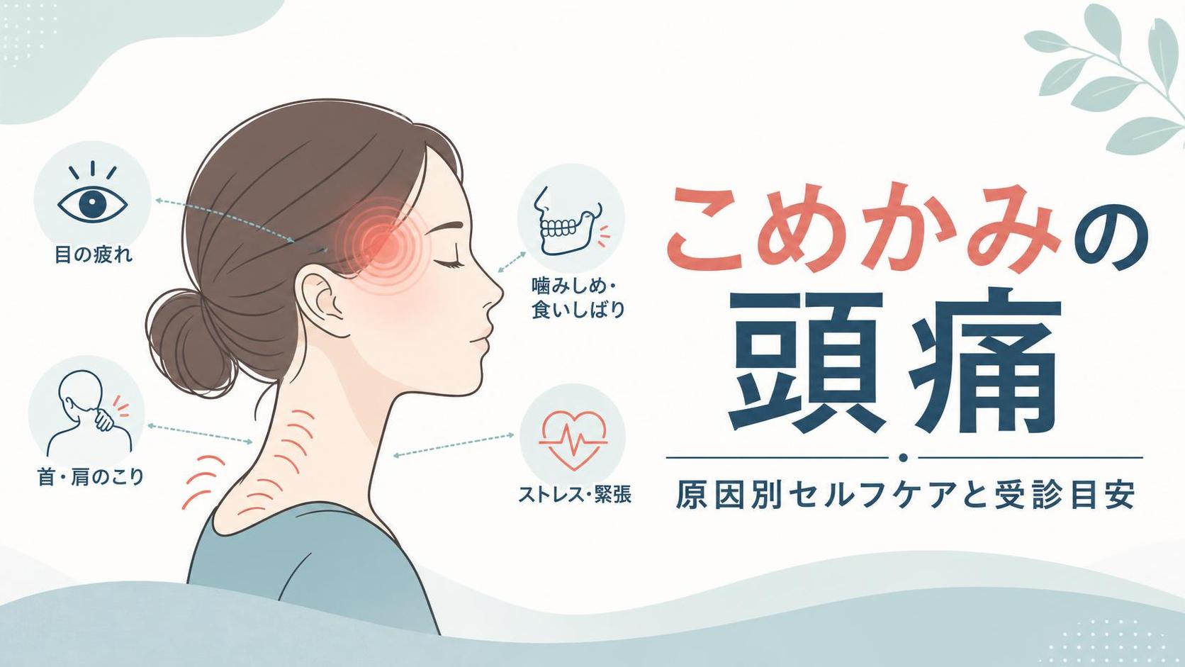 こめかみの頭痛の治し方｜原因別セルフケアと受診目安