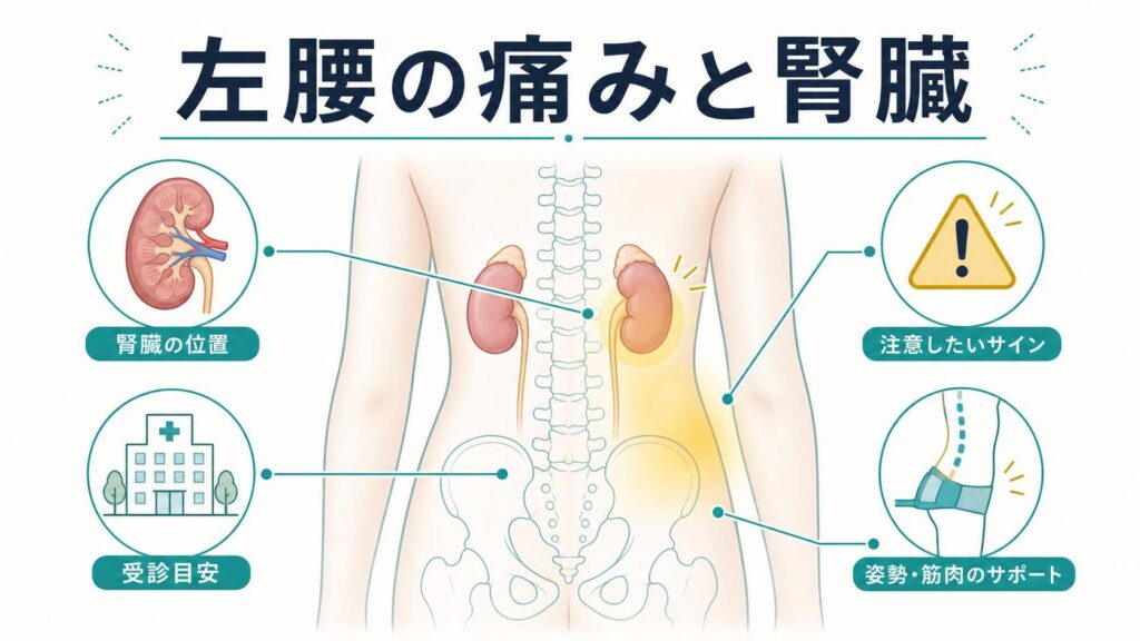 左腰の痛みは腎臓が原因？見分け方と受診目安
