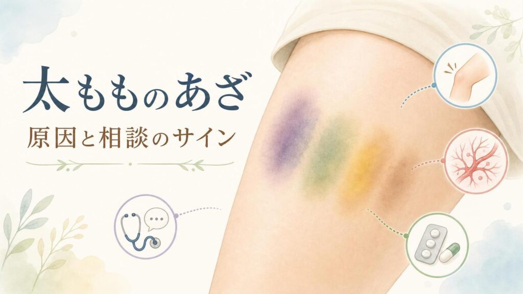 太もものあざができる原因と早めに相談したいサイン