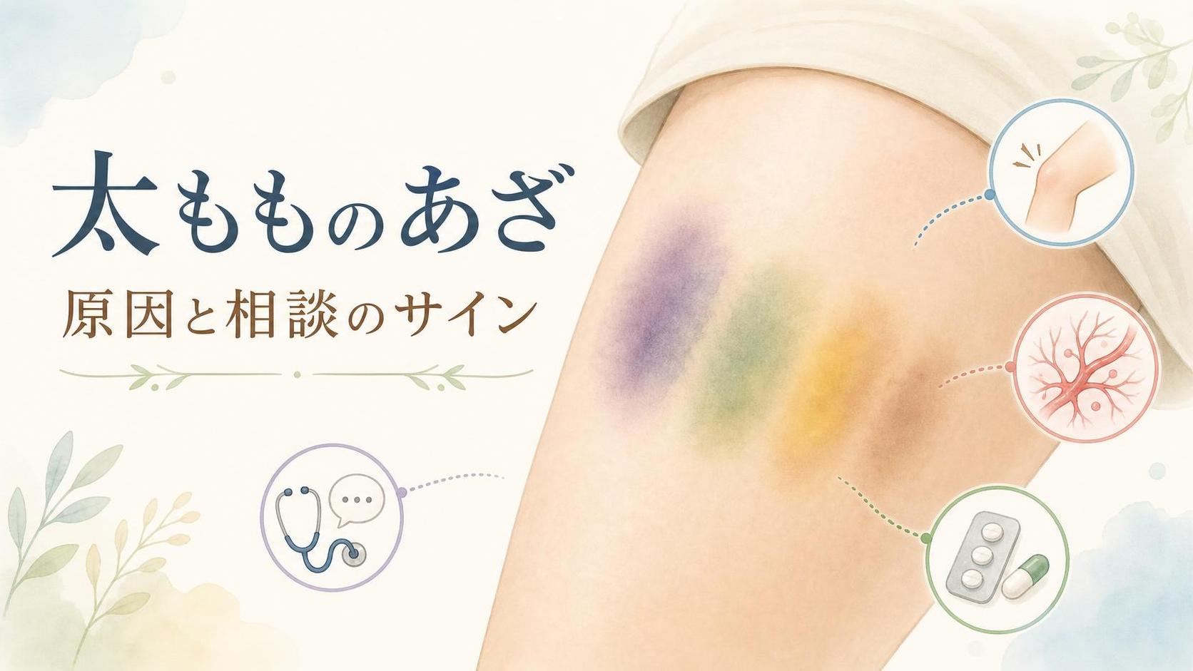 太もものあざができる原因と早めに相談したいサイン