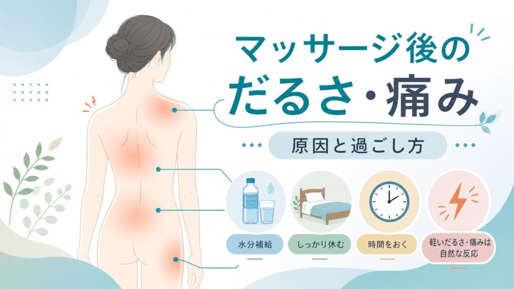 マッサージのあとにだるい・痛い時の原因と過ごし方