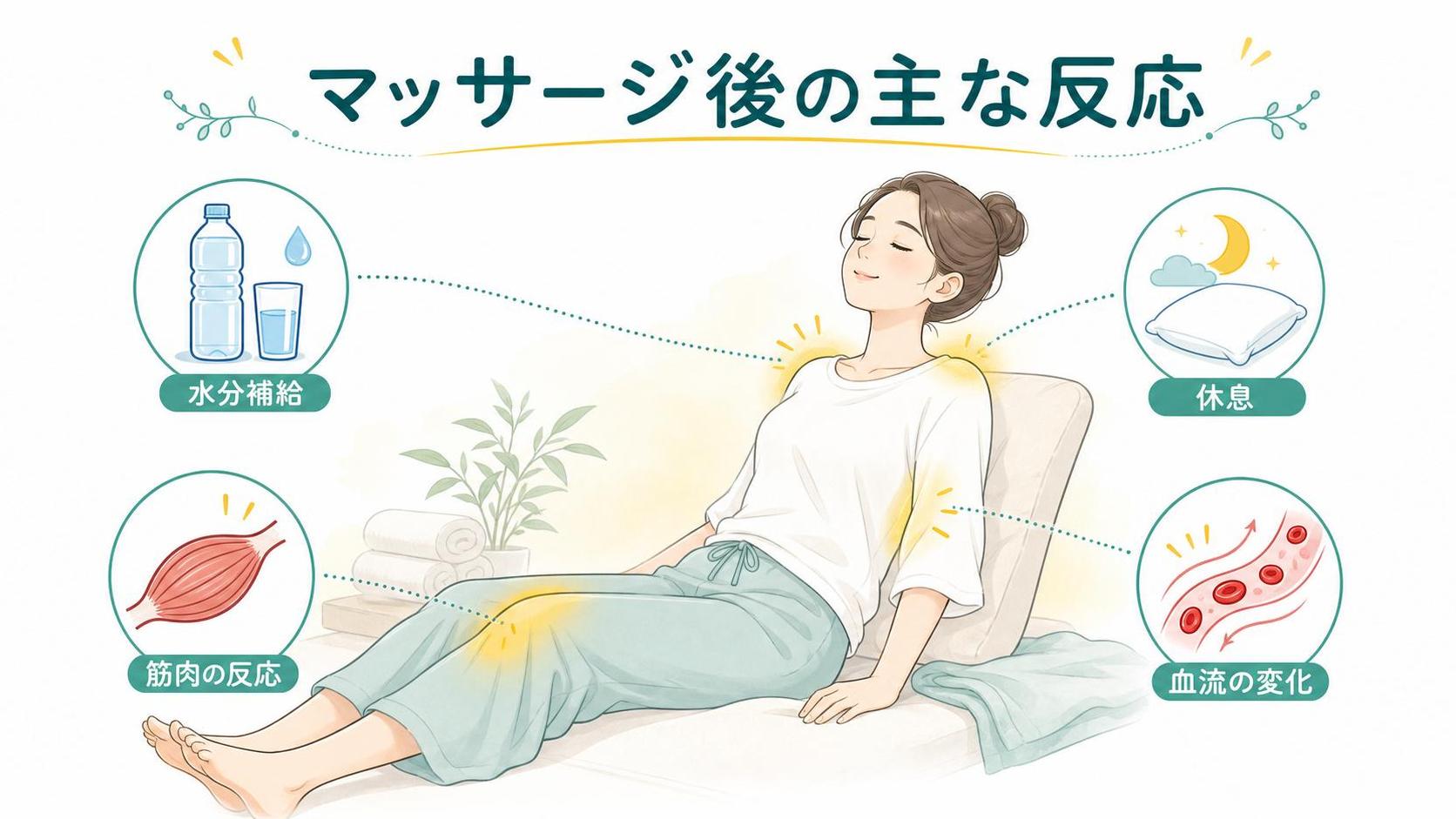 マッサージのあとで考えられる主な原因