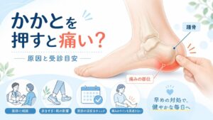 大人が踵骨を押すと痛い原因は？かかとの痛みと受診目安