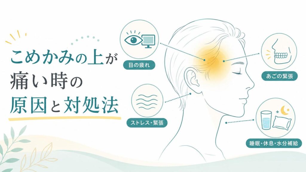 こめかみの上が痛い時に考えられる原因と対処法