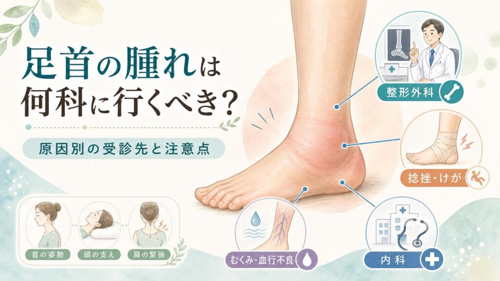 足首の腫れは何科に行くべき？原因別の受診先と注意点