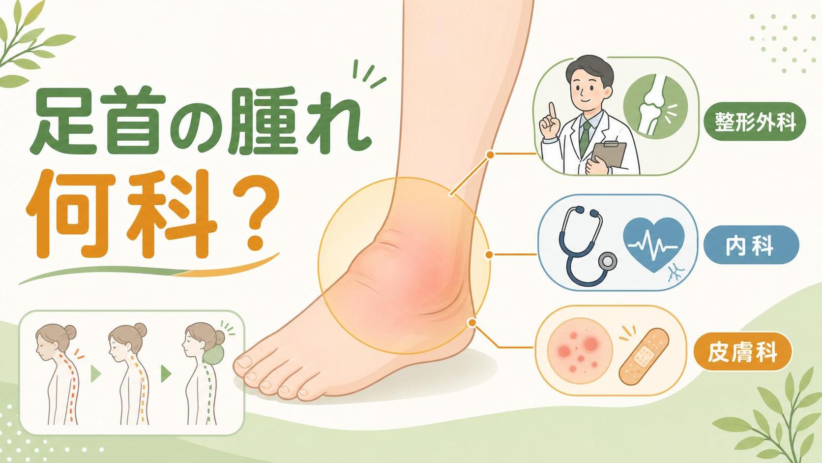 足首の腫れ 何科でまず知っておきたい基本