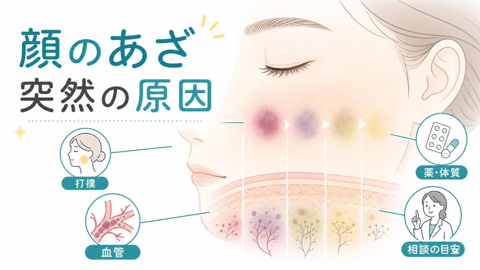 顔 あざ 突然で考えられる主な原因