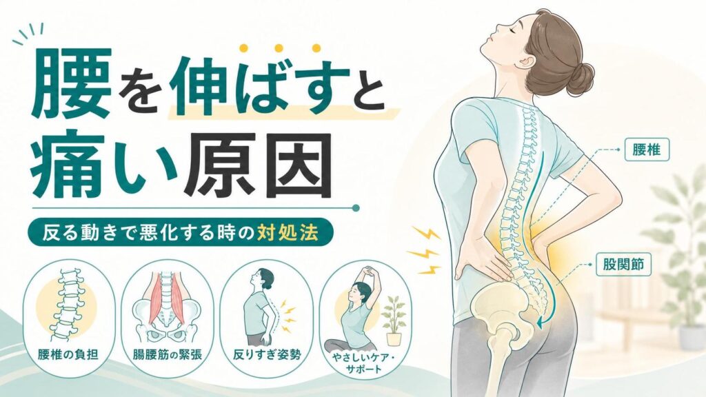 腰を伸ばすと痛い原因は？反る動きで悪化する時の対処法