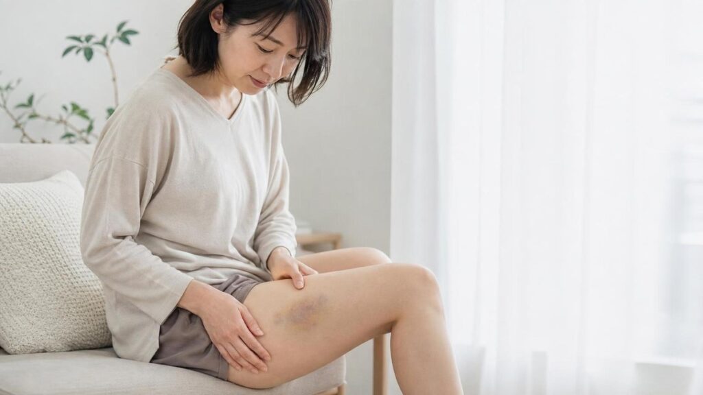 太ももにあざができる原因は？内出血・打撲・病気の見分け方