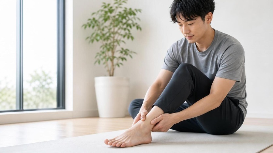 硬さに関わるふくらはぎ・足首・足指
