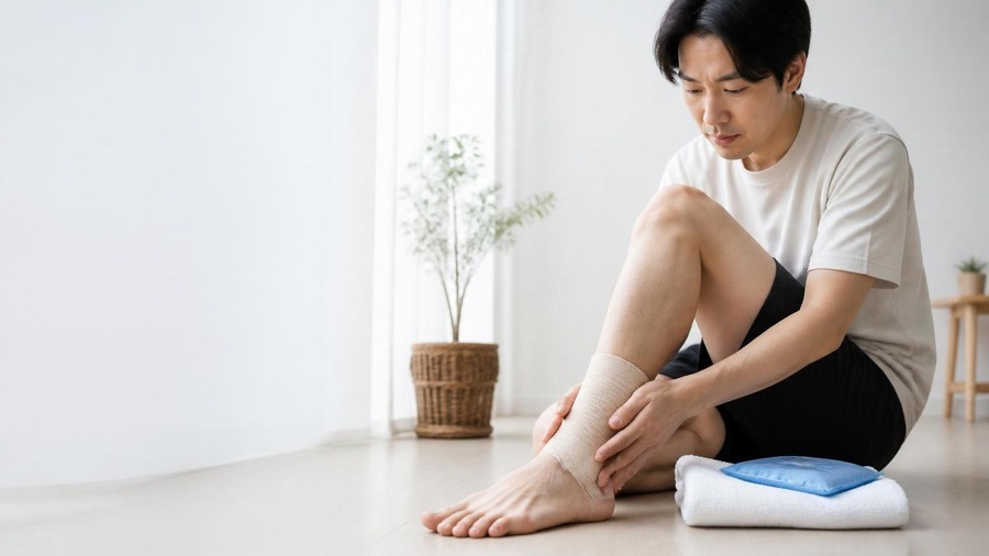 受傷直後の冷却・固定・安静