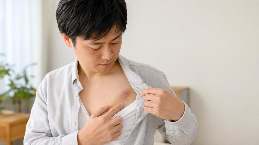 胸 内出血 痛くない時に確認する範囲と色