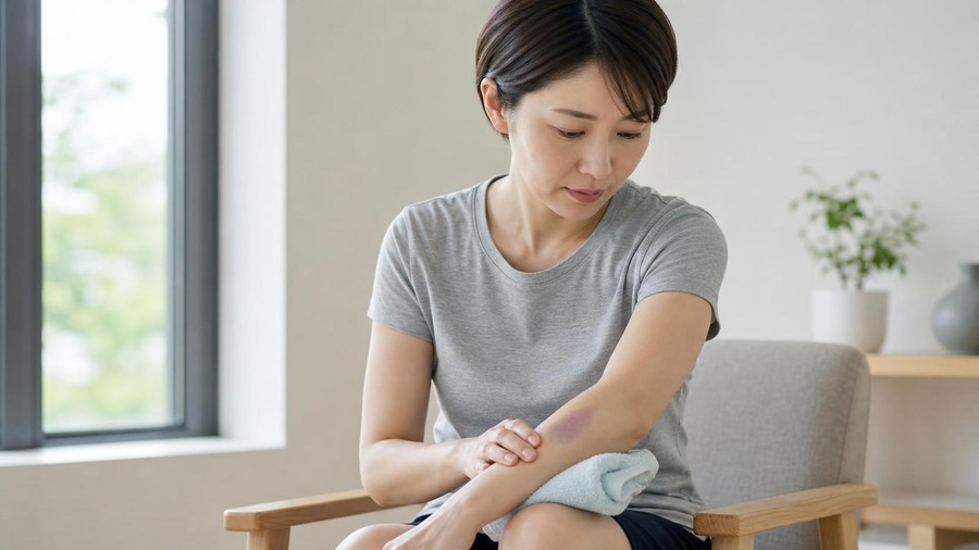 打撲直後の冷却と安静