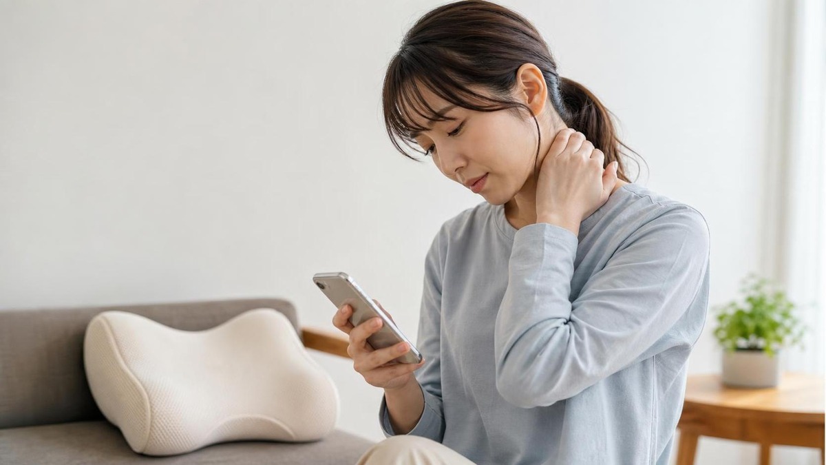 スマホ首 頭痛の原因と治し方|姿勢改善で首肩の負担を減らす タイトル画像
