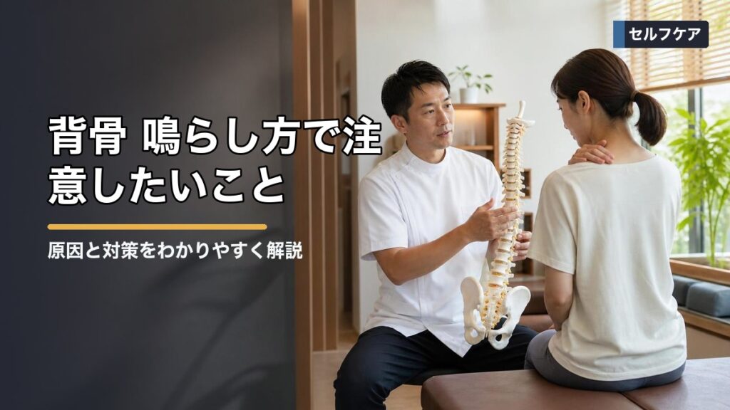 背骨 鳴らし方で注意したいこと｜安全なセルフケアを解説 タイトル画像