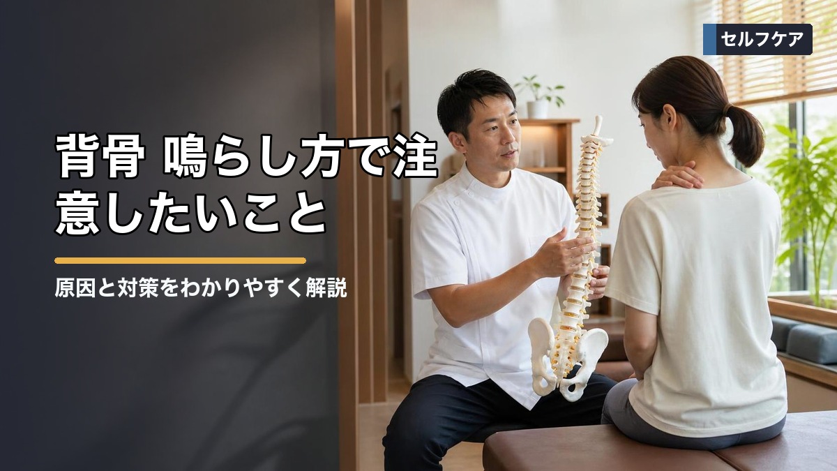 背骨 鳴らし方で注意したいこと|安全なセルフケアを解説 タイトル画像