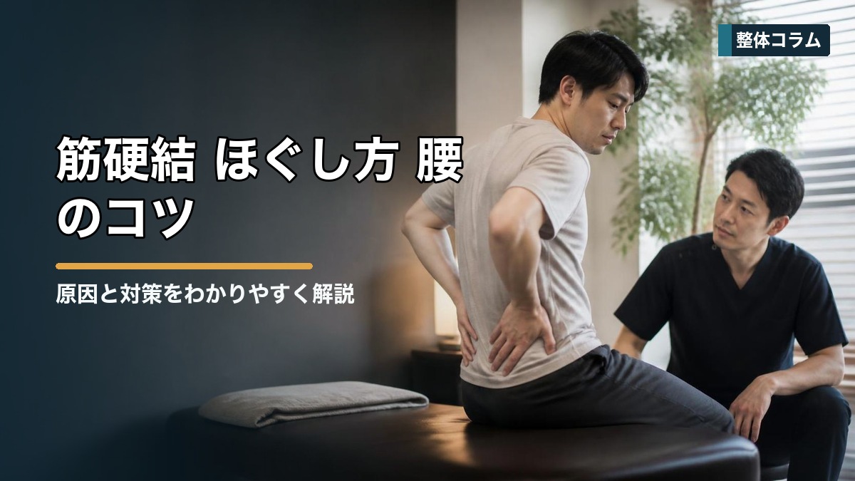 筋硬結 ほぐし方 腰のコツ|強く押す前に知りたい注意点 タイトル画像