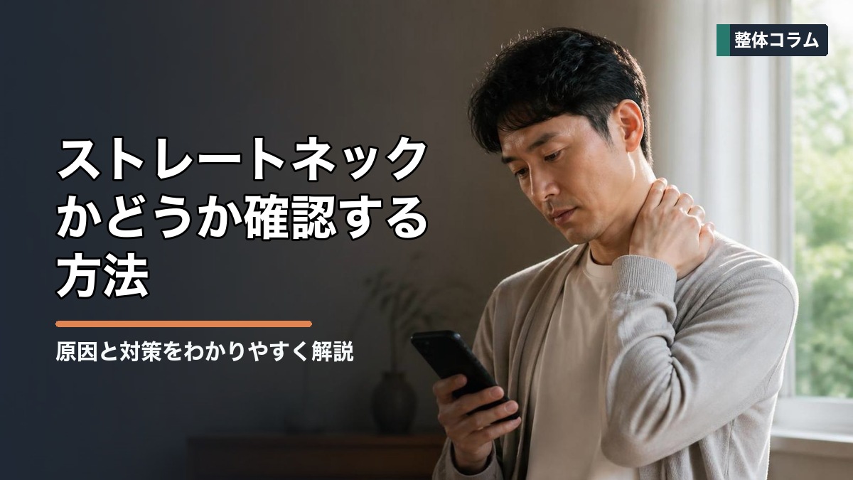 ストレートネックかどうか確認する方法|姿勢と症状の見分け方 タイトル画像