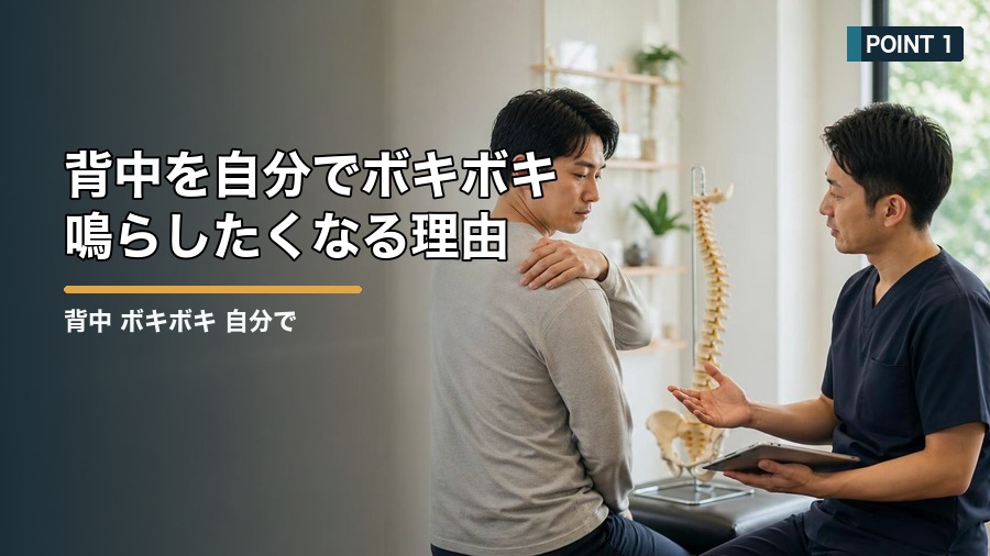 背中 ボキボキ 自分で鳴らすのは大丈夫?リスクと整え方を解説 見出し画像1