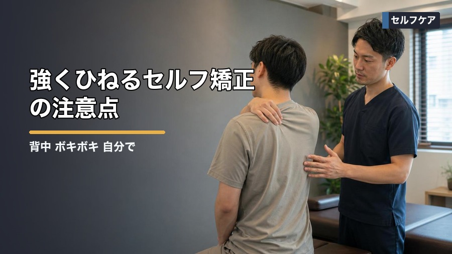背中 ボキボキ 自分で鳴らすのは大丈夫?リスクと整え方を解説 見出し画像3
