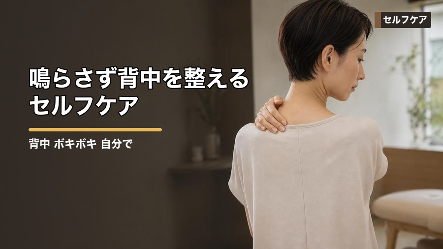 背中 ボキボキ 自分で鳴らすのは大丈夫?リスクと整え方を解説 見出し画像4